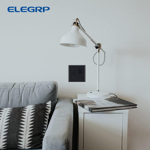Combination Wall Plate ELEGRP 2-Gang 1-Toggle Light Switch 1-Decorator/GFCI Device Combination Wall Plates, Mid-Size 4.88" x 4.94" Unbreakable The...