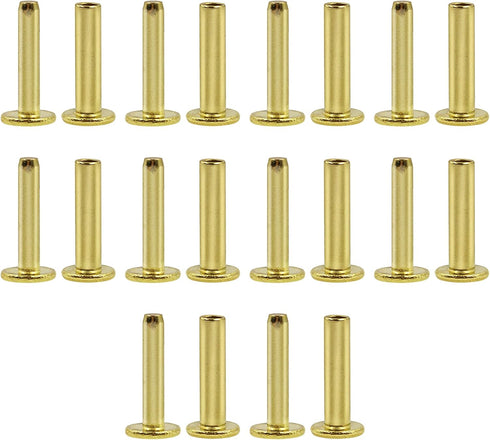 Cutlers Cutlery Rivets 5/16" x 5/8" Knife Making Handle Pins- Brass - 10 Sets...