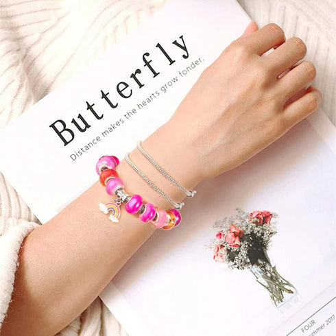 20 Pieces 6.3 Inch Snake Chain Charm Bracelets Adjustable Snake Charm Bracelet Chains with Bracelet Helper Heart Lobster Clasp Extender Chain DIY ...