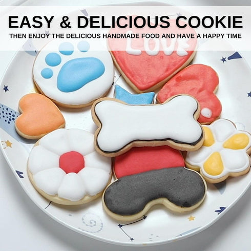 15 PCS Cookie Cutters Set, Biscuit Cutter, Cookie Cutter for Baking, Dough Cutter, Stainless Steel Stamps of Round, Heart, Star for Out Pastry Dou...