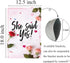 She Said Yes Garden Flag, Bridal Shower Garden Flag, Engagement Wedding Shower Proposal Party Lawn Yard Sign, 18'' x 12.5'', Polyester, Double-sid...
