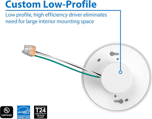 Nicor DLF301205KWH Flush Mount, 5000K, White...