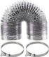 Funmit Dryer Vent Hose Kit - 4 In Diameter by 10 Ft Length - with 2 Stainless Steel Worm Clamp - Flexible Universal Aluminum Foil Non-Insulated - ...