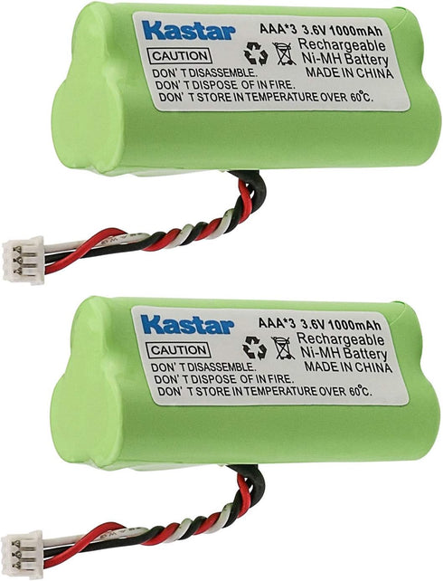 Kastar 2-PACK AAA 3.6V 1000mAh Ni-MH Rechargeable Battery Replacement for Zebra/Motorola Symbol 82-67705-01 Symbol LS-4278 LS4278-M BTRY-LS42RAAOE...