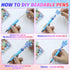 150 Pieces DIY Beadable Pens Kit - 50 plastic Beadable Pens Bulk, Refills & pen bags Included - Beaded Pens Black Ink Ballpoint Cute Pens for Stud...