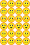 Hygloss Emotion Stickers - 1 Inch Emoticon Sticker Yellow – 480 Pieces (24 Per Sheet, 20 Sheets) - Emotion Sticker for Kids - Feelings Mood - Bulk...