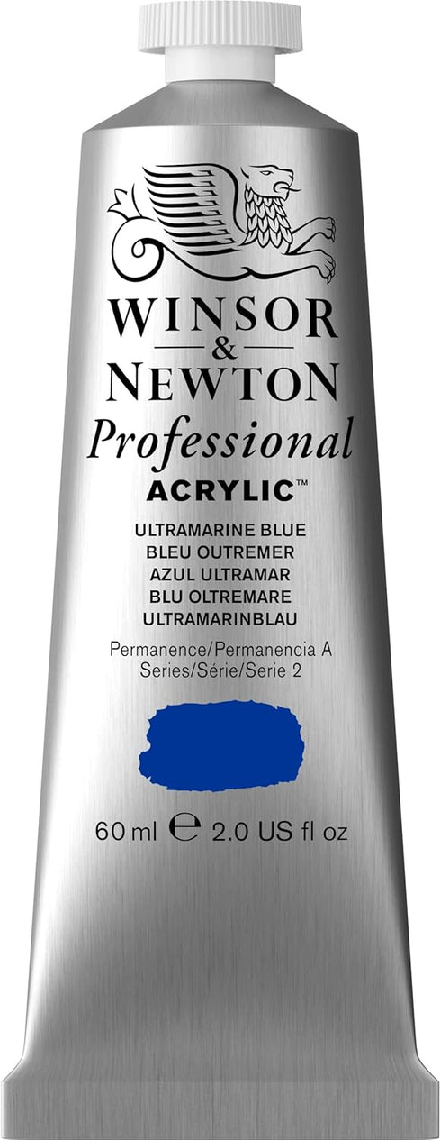 Winsor & Newton Professional Acrylic Paint, 60ml (2-oz) Tube, Ultramarine Blue...