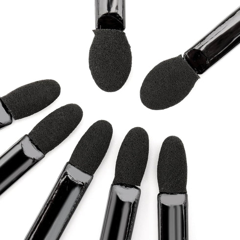 50pcs Eyeshadow Applicators Dual Head, Black Eye Shadow Brushes, Sponge Eyeshadow Applicator Double Side, 2.16" Professional Disposable Eye Shadow...
