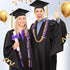 17 Pcs Graduation Leis and Graduation Cords 2024 Braided Necklace Adjustable Graduation Gift for Student Graduation Gifts Party Supplies (Purple)...