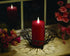 WC1686R 6 inch Flameless Battery Operated LED Wax Pillar Candle with Automatic Timer and Warm White 3D Flickering Flame, Red...