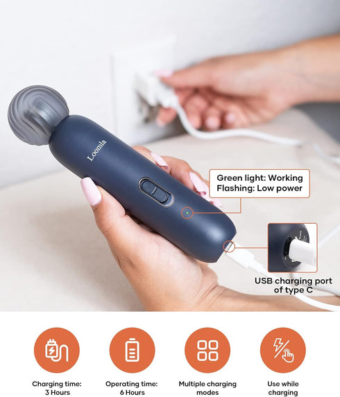 Loomla Dog Nail Grinder Upgraded - Professional 2 Speed Dog Nail Trimmers with Low Noise, USB Rechargeable Pet Nail Grinder, Paws Grooming and Smo...