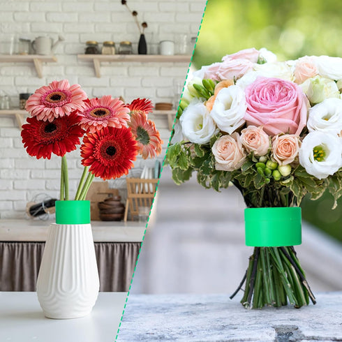 2pcs Spiral Ikebana Stem Holder, Flower Shaped Bouquet Holder 3D Printing Spiral DIY Bouquet Twister Plastic Flower Arrangement Holder for Vases D...