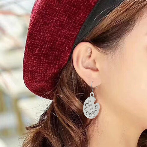 Honbay 60PCS Alloy Painting Charms Pendant Artist Painter Brush Palette Knife Brush Pot Compasses Pendants for Earrings Bracelet Necklace Jewelry ...