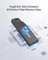 128GB USB 3.0 Flash Drive, Waterproof Metal USB Memory Stick, Slim Thumb Drive Portable Pen Drive with Keychain Hole Stylish Jump Drive for PC Com...