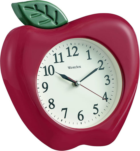 Westclox 10" 3-Dimensional Apple Wall Clock- Model #38038A...