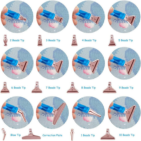 SENHAI 45 Pcs Diamond Art Painting Pen Kits, Diamond Art Pens Stainless & Plastic Steel Tips Personalized 5D Diamond Art Painting Accessories Tool...