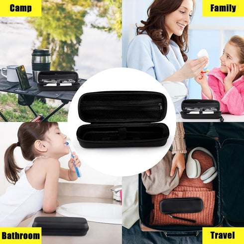 Hooqict Electric Toothbrush Travel Case for Oral-B Pro 1000, 2000, 3000, 3500, 1500 Travel Toothbrush Holder with Mesh Pocket for Accessories, Pro...