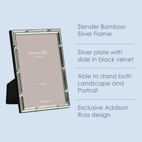 Addison Ross, Photo Frame, 5x7, Silver Plate Bamboo, 5 x 7 Inches...