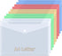 10 Pcs Plastic Envelope with Snap Button Closure, Plastic Waterproof Envelope File Folder, Transparent Folders for Documents, Letter Size, A4 Size...