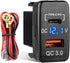 Anina for Toyota USB C Car Charger Socket, 12V/24V Dual USB Outlet PD3.0 & QC3.0 Car USB Port with LED Voltmeter for Toyota Tundra 2005-2006 4Runn...