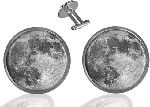 Custom Classic Jewelry Tuxedo Shirt Sliver Cufflinks Men's Unique Business Wedding Gifts (Special Earth Grey)...