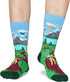 Funny Socks Gift for Men, I'd Rather Be Hiking Golfing Fishing Camping Skiing Gaming Novelty Socks...
