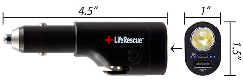6 in 1 Auto Emergency Extraction Tool and LED Emergency Light - Seat Belt Cutter, Auto Glass Breaker, 3-Mode Security Flashlight & 2200 mAh Power ...