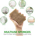 24 Pack Natural Kitchen Sponge - Biodegradable Compostable Cellulose and Coconut Scrubber Sponge - Eco Friendly Sponges for Dishes...