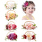 Cinaci 6 Pack Delicate Rose Flower Nylon Headbands Floral Bows Headband Super Stretchy Hair Bands Fancy Headpieces Tiara Crown Accessories Bulk fo...