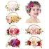 Cinaci 6 Pack Delicate Rose Flower Nylon Headbands Floral Bows Headband Super Stretchy Hair Bands Fancy Headpieces Tiara Crown Accessories Bulk fo...