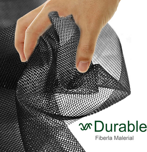 Window Screen Mesh, Loboo Idea Fiberglass Screen Replacement Mesh Black, Warehouse Fiberglass Window and Door Screen Mesh for Patio and Windows (B...