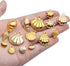 Aylifu Seashell Charms,100 Gram Gold Shell Charms Ocean Theme Pendants Conch Scallops Mussel Marine Life Sea Animals Dangle Charms for Jewelry Mak...