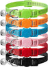 Upgraded Version 6 Pack Reflective Cat Collars with Bell,Breakaway Safety Kitten Collar,Adjustable 7''-12'',for Girl Boy Cats,Pet Supplies,Stuff,A...