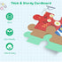 FLYINGSEEDS 6 Packs Dinosaur Wooden Shaped Jigsaw Puzzles for Toddlers Ages 1 2 3, Level-up Puzzles for Beginner, Montessori Learning Toys Prescho...