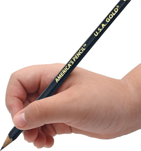 Rose Art U.S.A. Gold Pre-Sharpened American Wood Cased #2 HB Black Pencils, 48 Pack...