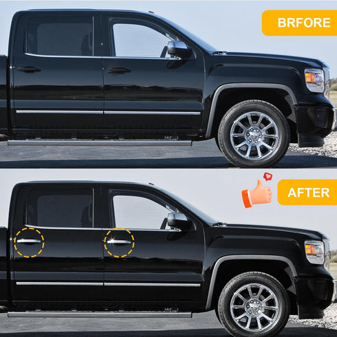 Tutor Auto Chrome Door Handle Covers Compatible with Chevrolet Silverado Tahoe Suburban Avalanche, GMC Yukon Sierra, Cadillac Escalade 2007-2014 -...