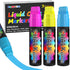 FansArriche Window Markers - 15mm Jumbo - 3 Pack of Neon Chalk Pens - Liquid Chalk Bright Car Markers, Chalkboard Markers for Windows, Blackboard,...