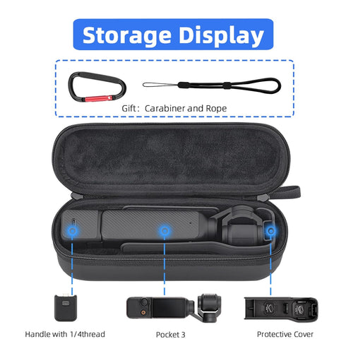 BRDRC Carrying Case for DJI Osmo Pocket 3, Portable Hard Storage Case, Carry Bag Pocket 3 Accessories (Black)......