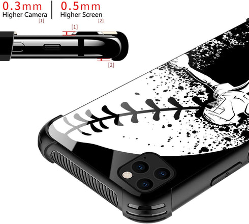 CARLOCA Compatible with iPhone 12 Mini Case,iPhone 12 Mini Cases for Boys,Baseball Catcher at Home Pattern Design Shockproof Anti-Scratch Case for...