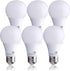 Bioluz LED 40 Watt LED Light Bulbs 4000K Cool White 6 Watts = 40W Non-Dimmable A19 LED Light Bulbs 6 Pack...