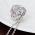 Silver Tone Crystal Rose Flower Brooches Pins with Chain Tassel Collar Lapel Pin Sweater Guard Clip Pin...