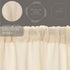 VHC Brands Farmhouse 16"x72" Valance Natural Rod Pocket Kitchen Window Curtain...