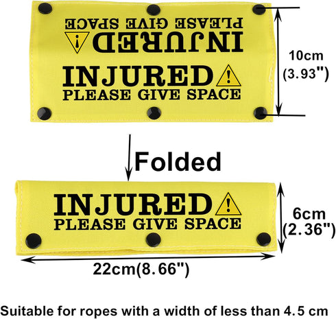 Funny Dog Leash Sleeve Injured Please Give Space Dog Leash Wrap Sleeve Alert Tag Pet Birthday Gift (Injured Please-YE Sleeve)...