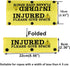 Funny Dog Leash Sleeve Injured Please Give Space Dog Leash Wrap Sleeve Alert Tag Pet Birthday Gift (Injured Please-YE Sleeve)...