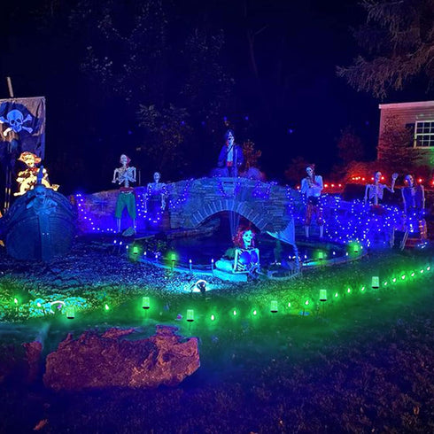 Hompavo ?Upgraded? LED Flame Light Bulbs, Green Flickering Light Bulbs with Upside Down Effect, E26 Flame Bulb for Home Halloween St. Patrick's Da...