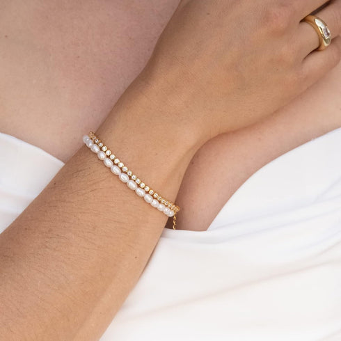 Cultured Pearl Choker Necklace 16" | 14K Gold Plated on Solid Sterling Silver Chain | Women's Freshwater Pearl Necklace Birthday Bridal Bridesmaid...