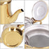 Stainless Steel Tea Pot With Filter Rust Proof Durable Oil Strainer Pot For Hotels Restaurants Homes 850ml Tea Kettle(Gold)...