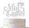 Mis Quince 15 Cake Topper, Cheers to 15 Years, 15th Birthday Cake Decor, Happy 15th Birthday Decorations Silver Glitter...