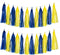 Aimto 20pcs Blue and Yellow Shiny Tassel Garland Banner Tissue Paper Tassels for Party Decorations...