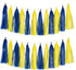 Aimto 20pcs Blue and Yellow Shiny Tassel Garland Banner Tissue Paper Tassels for Party Decorations...